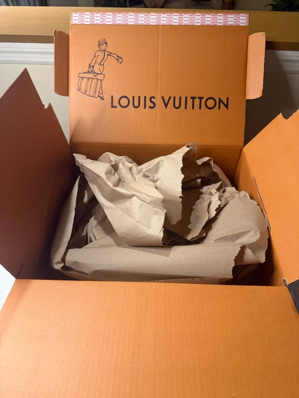 Louis Vuitton Orange Branded Gift Box and outside Shipping LV box
